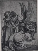 An illustration from Illustrated catalogue of a miscellaneous selection of rare engravings, etchings and original drawings of many schools and periods [electronic resource] : from the portfolios of R. Ederheimer Print-Cabinet (1915)