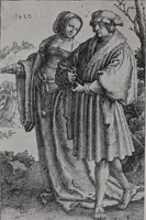 An illustration from Illustrated catalogue of a miscellaneous selection of rare engravings, etchings and original drawings of many schools and periods [electronic resource] : from the portfolios of R. Ederheimer Print-Cabinet (1915)