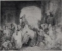 An illustration from Illustrated catalogue of a miscellaneous selection of rare engravings, etchings and original drawings of many schools and periods [electronic resource] : from the portfolios of R. Ederheimer Print-Cabinet (1915)