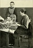 Picture 17 of 77 from Bobbins of Belgium; a book of Belgian lace, lace-workers, lace-schools and lace-villages (1920), leaf 91