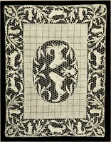An illustration from Bobbins of Belgium; a book of Belgian lace, lace-workers, lace-schools and lace-villages (1920)