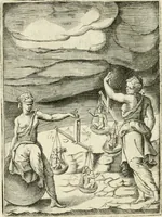 An illustration from Achillis Bocchii Bonon. Symbolicarvm quaestionvm de vniverso genere qvas serio lvdebat libri qvinqve (1555)