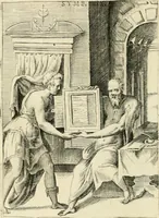 An illustration from Achillis Bocchii Bonon. Symbolicarvm quaestionvm de vniverso genere qvas serio lvdebat libri qvinqve (1555)