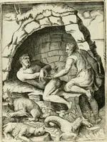An illustration from Achillis Bocchii Bonon. Symbolicarvm quaestionvm de vniverso genere qvas serio lvdebat libri qvinqve (1555)