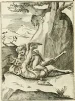 An illustration from Achillis Bocchii Bonon. Symbolicarvm quaestionvm de vniverso genere qvas serio lvdebat libri qvinqve (1555)