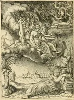An illustration from Achillis Bocchii Bonon. Symbolicarvm quaestionvm de vniverso genere qvas serio lvdebat libri qvinqve (1555)