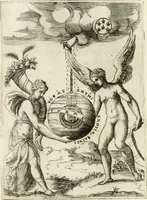 An illustration from Achillis Bocchii Bonon. Symbolicarvm quaestionvm de vniverso genere qvas serio lvdebat libri qvinqve (1555)