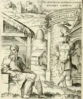 An illustration from Achillis Bocchii Bonon. Symbolicarvm quaestionvm de vniverso genere qvas serio lvdebat libri qvinqve (1555)