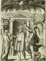 An illustration from Achillis Bocchii Bonon. Symbolicarvm quaestionvm de vniverso genere qvas serio lvdebat libri qvinqve (1555)
