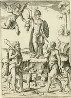 An illustration from Achillis Bocchii Bonon. Symbolicarvm quaestionvm de vniverso genere qvas serio lvdebat libri qvinqve (1555)