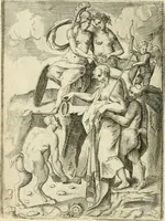 An illustration from Achillis Bocchii Bonon. Symbolicarvm quaestionvm de vniverso genere qvas serio lvdebat libri qvinqve (1555)
