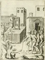An illustration from Achillis Bocchii Bonon. Symbolicarvm quaestionvm de vniverso genere qvas serio lvdebat libri qvinqve (1555)