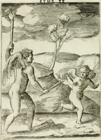 An illustration from Achillis Bocchii Bonon. Symbolicarvm quaestionvm de vniverso genere qvas serio lvdebat libri qvinqve (1555)