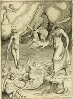 An illustration from Achillis Bocchii Bonon. Symbolicarvm quaestionvm de vniverso genere qvas serio lvdebat libri qvinqve (1555)