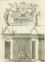 An illustration from Achillis Bocchii Bonon. Symbolicarvm quaestionvm de vniverso genere qvas serio lvdebat libri qvinqve (1555)