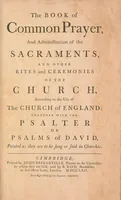 An illustration from The Book of common prayer : and administration of the sacraments, and other rites and ceremonies of the church, according to the use of the Church of England : together with the Psalter or Psalms of David, pointed as they are to be sung or said in churches (1762)