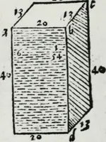 Picture 21 of 39 from A booke named Tectonicon, brieflie shewing the exact measuring, and speedie reckoning all manner of land, squares, timber, stone, steeples, pillers, globes, etc. ... With other things pleasant and necessarie, most conducible for surueyers, landmeaters, ioyners, carpenters, and masons (1605), leaf 33