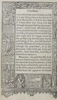 An illustration from A booke of Christian prayers, : collected out of the auncie[n]t writers, and best learned in our tyme, worthy to be read with an earnest mynde of all Christians, in these daungerous and troublesome dayes, that God for Christes sake will yet still be mercyfull vnto vs. (1578)
