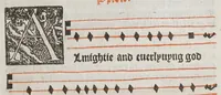 An illustration from The booke of common praier noted. 1550. (1550)