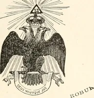 An illustration from The book of the ancient and accepted Scottish rite of freemasonry : containing instructions in all the degrees from the third to the thirty-third, and last degree of the rite : together with ceremonies of inauguration ... etc. (1914)