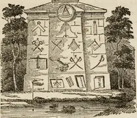 An illustration from The book of the chapter : or, Monitorial instructions, in the degrees of mark, past and most excellent master, and the holy Royal arch (1865)