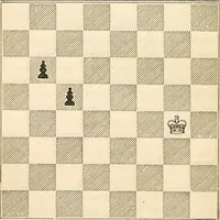 An illustration from The book of chess: containing the rudiments of the game, and elementary analyses of the most popular openings ; exemplified in games actually played by the greatest masters; including Staunton's analysis of the king's and queen's gambits, numerous positions and problems on diagrams, both original and selected; also a series of chess tales, with illustrations engraved from original designs ; the whole extracted and translated from the best sources (1857)