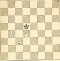 Picture 58 of 84 from The book of chess: containing the rudiments of the game, and elementary analyses of the most popular openings ; exemplified in games actually played by the greatest masters; including Staunton's analysis of the king's and queen's gambits, numerous positions and problems on diagrams, both original and selected; also a series of chess tales, with illustrations engraved from original designs ; the whole extracted and translated from the best sources (1857), leaf 124