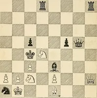 Picture 62 of 84 from The book of chess: containing the rudiments of the game, and elementary analyses of the most popular openings ; exemplified in games actually played by the greatest masters; including Staunton's analysis of the king's and queen's gambits, numerous positions and problems on diagrams, both original and selected; also a series of chess tales, with illustrations engraved from original designs ; the whole extracted and translated from the best sources (1857), leaf 191