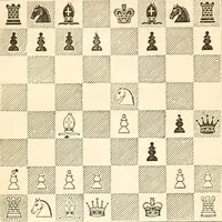 Picture 71 of 84 from The book of chess: containing the rudiments of the game, and elementary analyses of the most popular openings ; exemplified in games actually played by the greatest masters; including Staunton's analysis of the king's and queen's gambits, numerous positions and problems on diagrams, both original and selected; also a series of chess tales, with illustrations engraved from original designs ; the whole extracted and translated from the best sources (1857), leaf 346