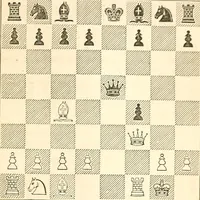 Picture 73 of 84 from The book of chess: containing the rudiments of the game, and elementary analyses of the most popular openings ; exemplified in games actually played by the greatest masters; including Staunton's analysis of the king's and queen's gambits, numerous positions and problems on diagrams, both original and selected; also a series of chess tales, with illustrations engraved from original designs ; the whole extracted and translated from the best sources (1857), leaf 364