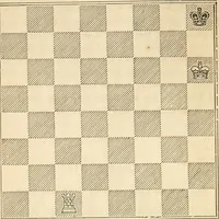An illustration from The book of chess: containing the rudiments of the game, and elementary analyses of the most popular openings ; exemplified in games actually played by the greatest masters; including Staunton's analysis of the king's and queen's gambits, numerous positions and problems on diagrams, both original and selected; also a series of chess tales, with illustrations engraved from original designs ; the whole extracted and translated from the best sources (1857)