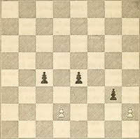 An illustration from The book of chess: containing the rudiments of the game, and elementary analyses of the most popular openings ; exemplified in games actually played by the greatest masters; including Staunton's analysis of the king's and queen's gambits, numerous positions and problems on diagrams, both original and selected; also a series of chess tales, with illustrations engraved from original designs ; the whole extracted and translated from the best sources (1857)