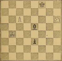 An illustration from The book of chess: containing the rudiments of the game, and elementary analyses of the most popular openings (1882)