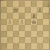 An illustration from The book of chess: containing the rudiments of the game, and elementary analyses of the most popular openings (1882)