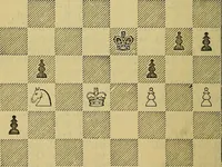 An illustration from The book of chess: containing the rudiments of the game, and elementary analyses of the most popular openings (1882)