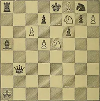 An illustration from The book of chess: containing the rudiments of the game, and elementary analyses of the most popular openings (1882)