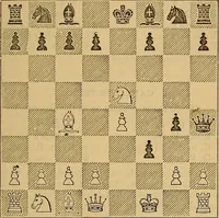 An illustration from The book of chess: containing the rudiments of the game, and elementary analyses of the most popular openings (1882)