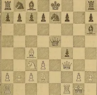 An illustration from The book of chess: containing the rudiments of the game, and elementary analyses of the most popular openings (1882)