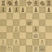 An illustration from The book of chess: containing the rudiments of the game, and elementary analyses of the most popular openings (1882)