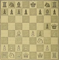 An illustration from The book of chess: containing the rudiments of the game, and elementary analyses of the most popular openings (1882)