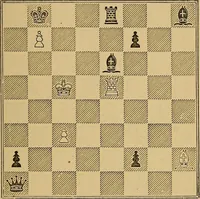 An illustration from The book of chess: containing the rudiments of the game, and elementary analyses of the most popular openings (1882)