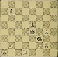 An illustration from The book of chess: containing the rudiments of the game, and elementary analyses of the most popular openings (1882)