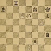An illustration from The book of chess: containing the rudiments of the game, and elementary analyses of the most popular openings (1882)