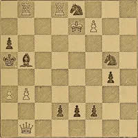 An illustration from The book of chess: containing the rudiments of the game, and elementary analyses of the most popular openings (1882)