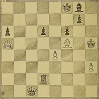 An illustration from The book of chess: containing the rudiments of the game, and elementary analyses of the most popular openings (1882)