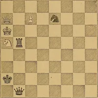 An illustration from The book of chess: containing the rudiments of the game, and elementary analyses of the most popular openings (1882)