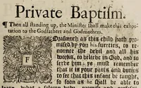 An illustration from The book of common-prayer and administration of the sacraments, and other rites & ceremonies of the Church, according to the use of the Church of England : together with the Psalter or Psalms of David, pointed as they are to be sung or said in churches, and the form & manner of making, ordaining, & consecrating of bishops, priests, and deacons (1669)