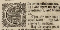 An illustration from The book of common-prayer and administration of the sacraments, and other rites & ceremonies of the Church, according to the use of the Church of England : together with the Psalter or Psalms of David, pointed as they are to be sung or said in churches, and the form & manner of making, ordaining, & consecrating of bishops, priests, and deacons (1669)