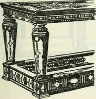 An illustration from The book of decorative furniture, its form, colour and history (1910)