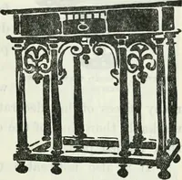 An illustration from The book of decorative furniture, its form, colour and history (1910)
